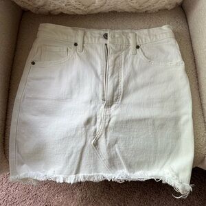 Abercrombie white denim skirt